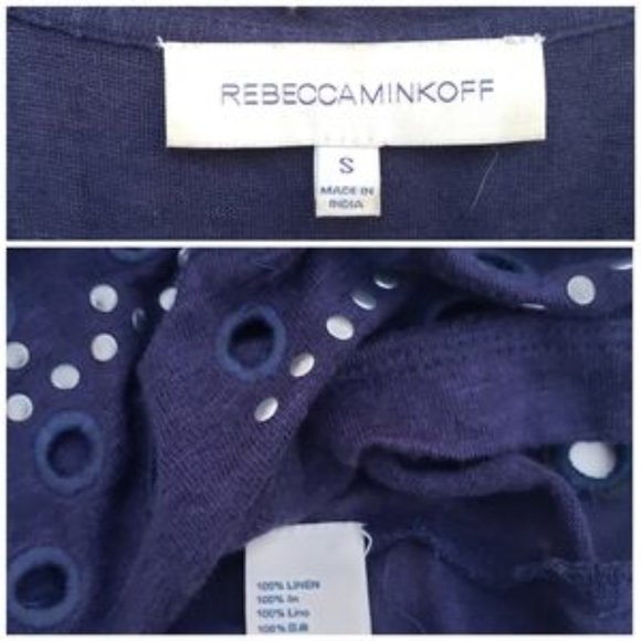 REBECCA MINKOFF Linen Studded Asymmetrical - Picture 6 of 8